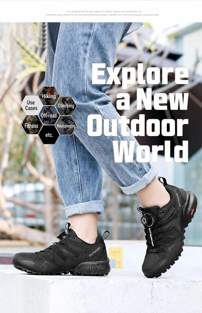 Anti-Slip & Wear-Resistant Hiking Boots for Men Women – Ideal for Mountaineering, Camping & Cycling with Superior Traction