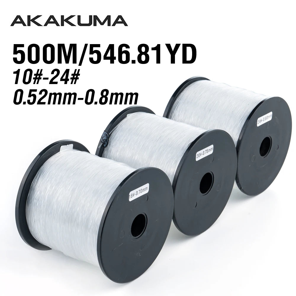 500M Nylon Fishing Line Long Casting Fishing Wire Heavy Duty Strong Clear Monofilament Line (35-90LB)