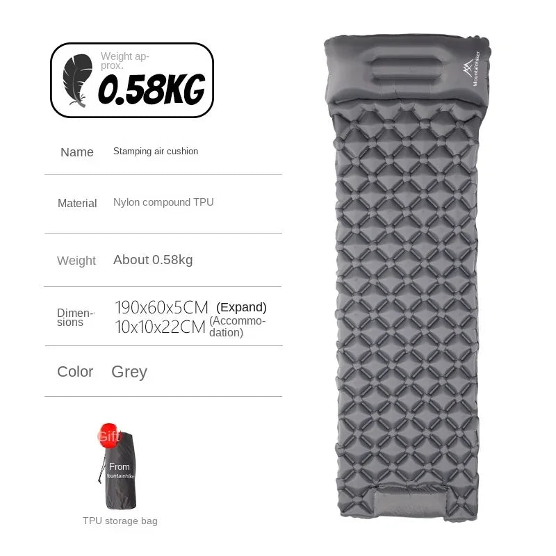 Mountainhiker Ultralight Self-inflating Air Mattress Thicken Sleeping Pad Inflatable Beach Picnic Mat Camping Tent Air Cushion