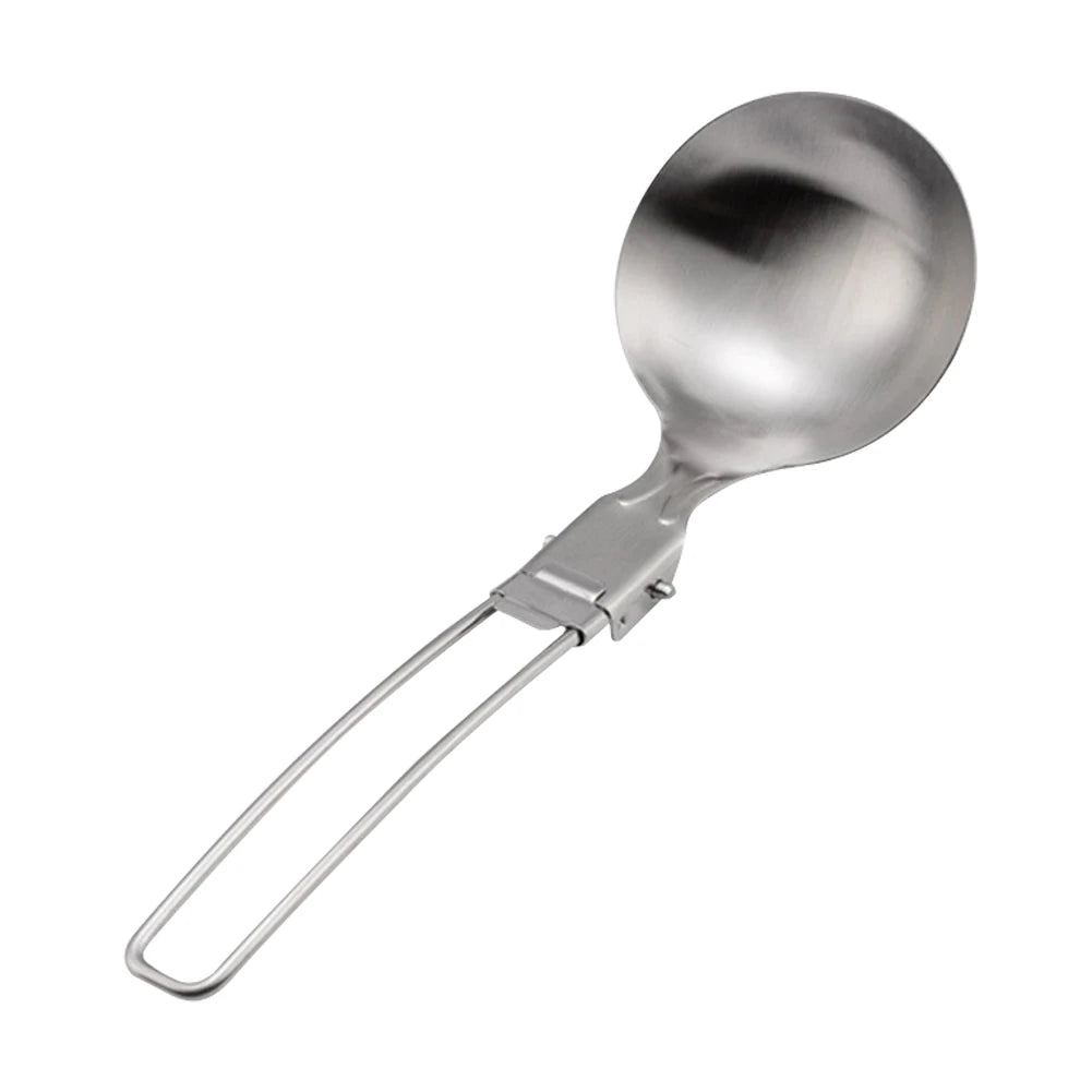 Cooking Utensils Stainless Steel Camping Cooking Utensils Foldable Lightweight Dinnerware Travel Picnic Equipment Supplies
