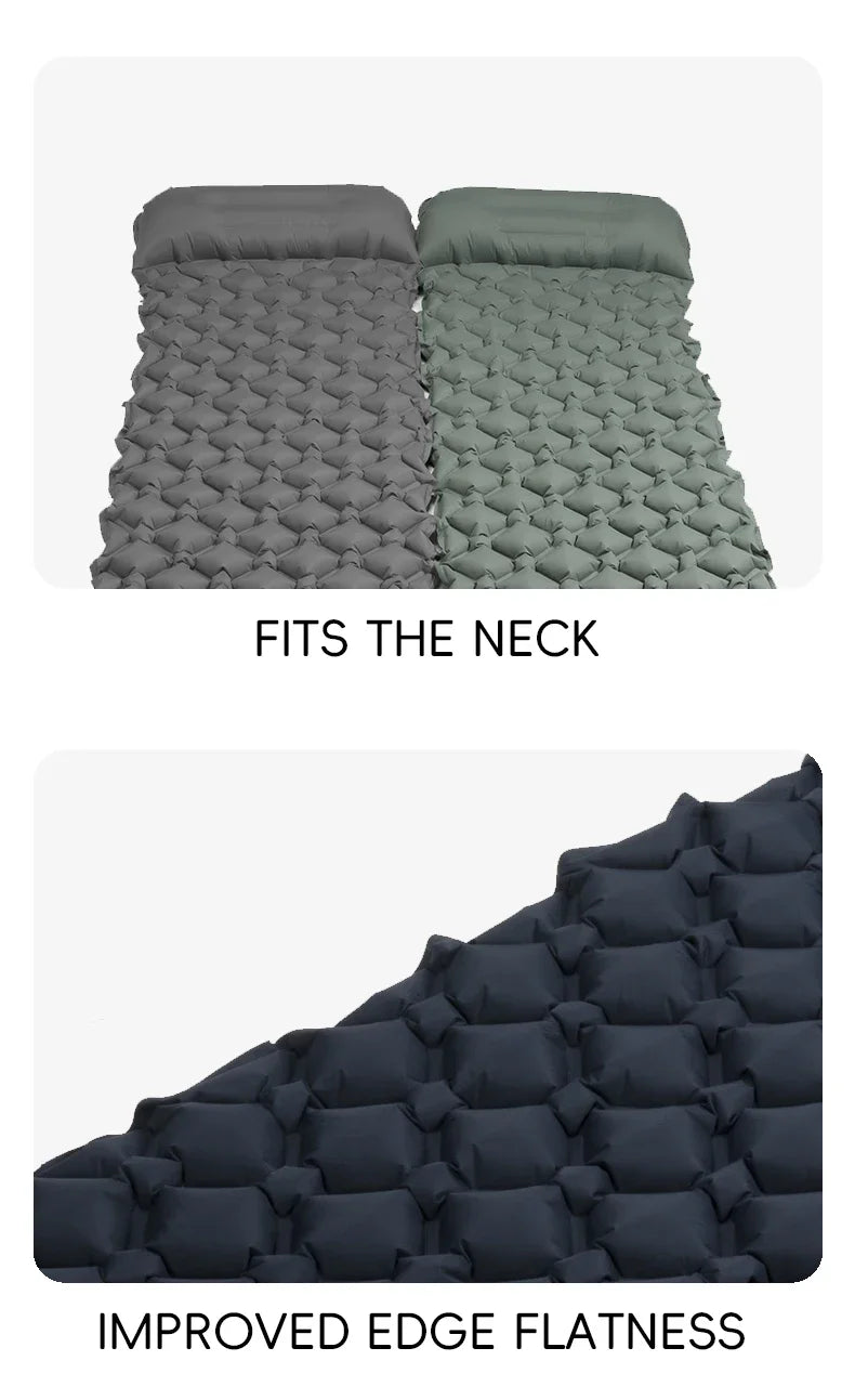 Inflatable Camping Mats Air Mattress With Pillow Outdoor Tourist Sleeping Pad Self-Inflating Mattress For Hiking Climbing