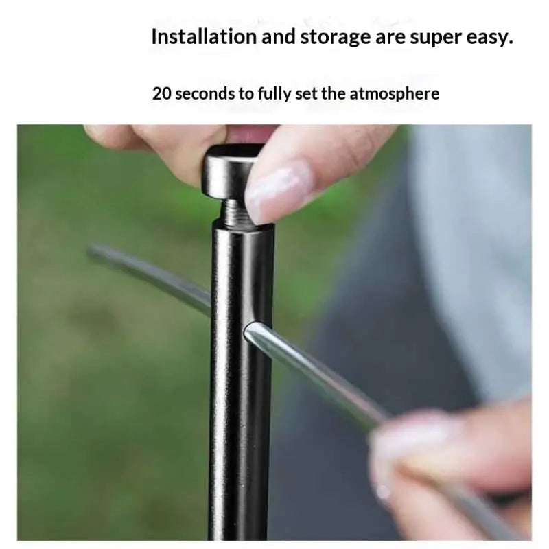 Camping Lamp Hanging Rack Aluminum Alloy Detachable Lantern Stand Table Lantern Hanger For Picnic Fishing Outdoor Lighting