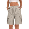 Women's Hiking Shorts with Multiple Pockets High-waisted Quick Dry Summer Shorts for Outdoor Hiking Work Travel Golf