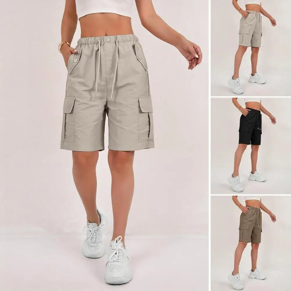 Women's Hiking Shorts with Multiple Pockets High-waisted Quick Dry Summer Shorts for Outdoor Hiking Work Travel Golf