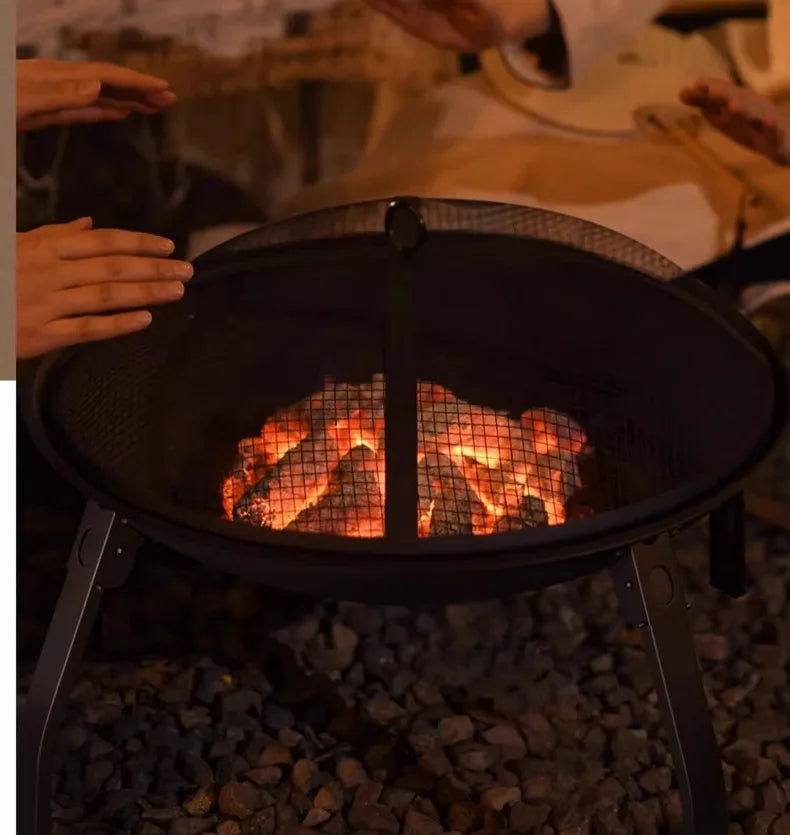 Portable Charcoal BBQ Grill Compact Outdoor Cooking Smokeless Barbecue Grill for Camping Backyard Picnics Family Gatherings