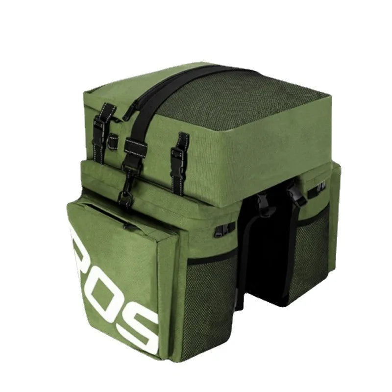 37L Large Capacity Double Side Bike Carrier Rack Bag 3 In 1 Waterproof Road Bicycle Luggage Pannier Rear Pack Seat Trunk Bag
