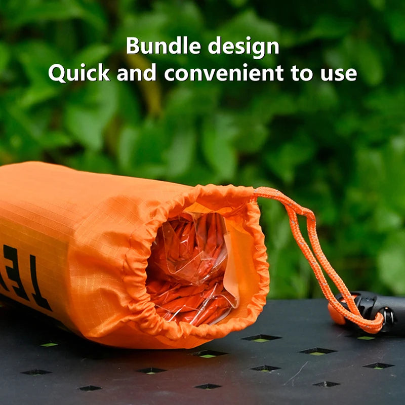 Hot  Outdoor Insulated Emergency Tent Waterproof Emergency Life Saving Insulated Tent Includes Life Whistle Ripstop TentPouch