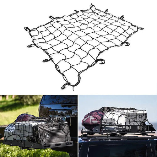 120x90cm Car Roof Rack Luggage Carrier Cargo Net Grid Mesh Roof Rack Net Interior Ceiling Cargo For Pickup Truck SUV Roof