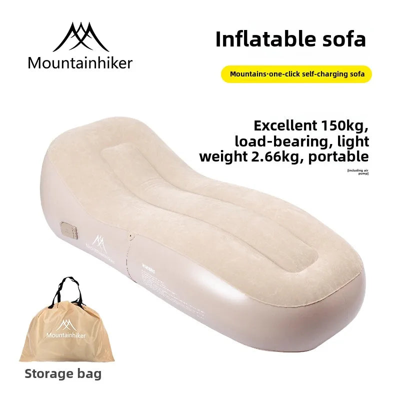 MOUNTAINHIKER Automatic Fast Inflatable Air Sofa Bed  Upgraded Outdoor Portable Air Mattress Lazy Cushion Camping Sleeping Mat