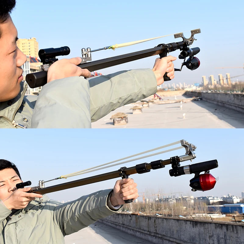 Telescopic Laser Slingshot High Quality Precision Powerful Slingshot for Outdoor Hunting Shooting Entertainment New