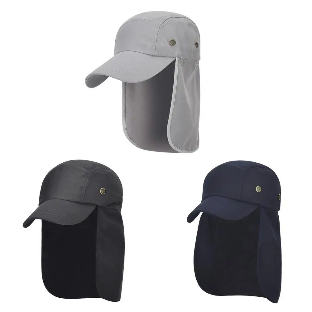 Outdoor fishing Fisherman hat Adjustable camping trip cap cape protection neck UV sun breathable extended edge R1P8