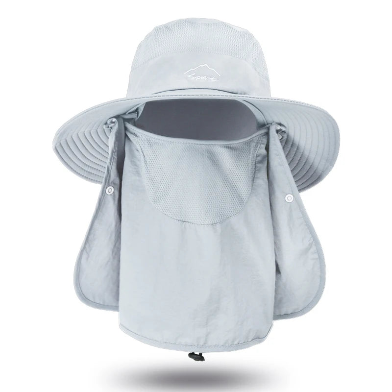 Fisherman's hat, male/womans sun hat, summer outdoor quick drying sun hat, fishing breathable sun hat, female face mask hat