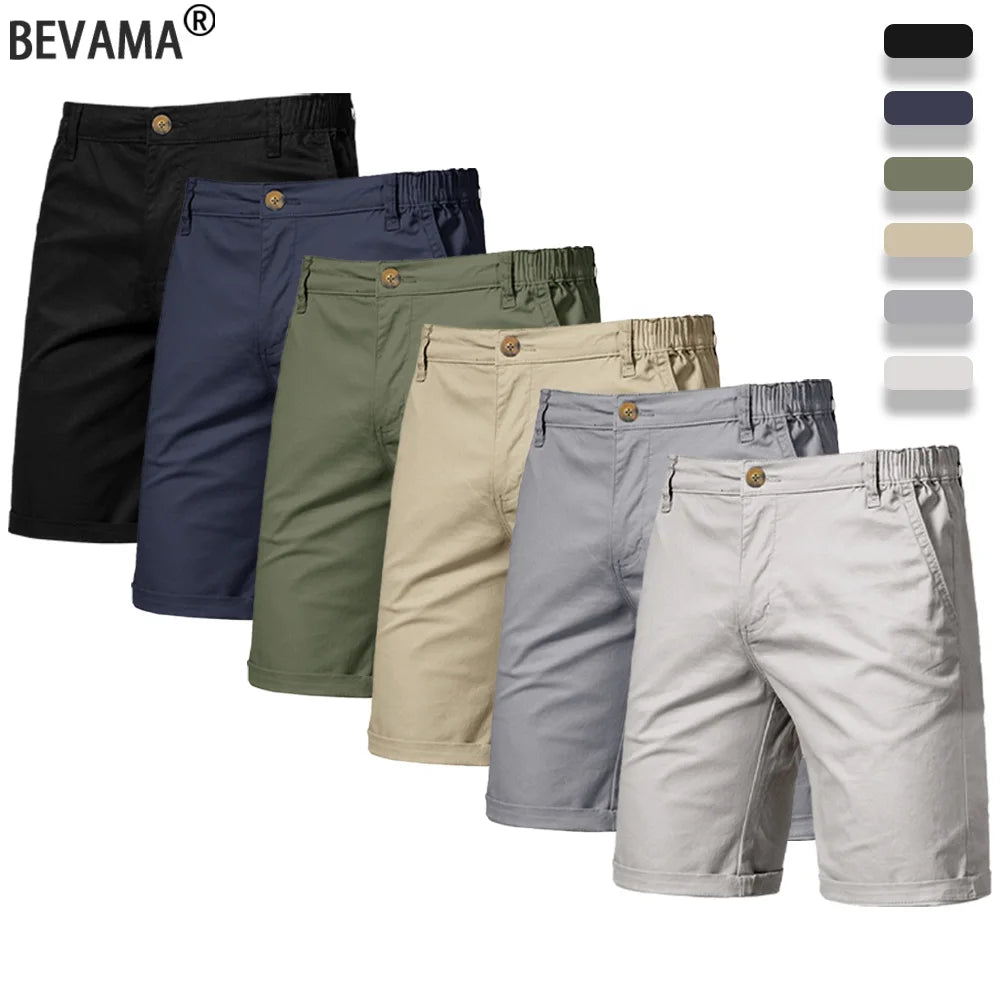 Summer Casual Cargo Shorts Men's Jogging Climbing Sports Short Elastic Waist Solid Color Male Jogger Work Hiking Shorts