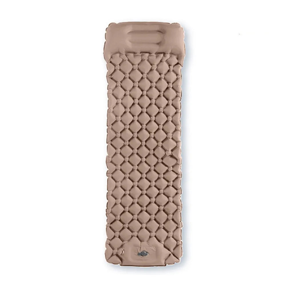 Built-in Pump Camping Air Mattress Tear-Resistant Thickened Pad Inflatable Mattress Foldable Portable Inflatable Sleeping Pad