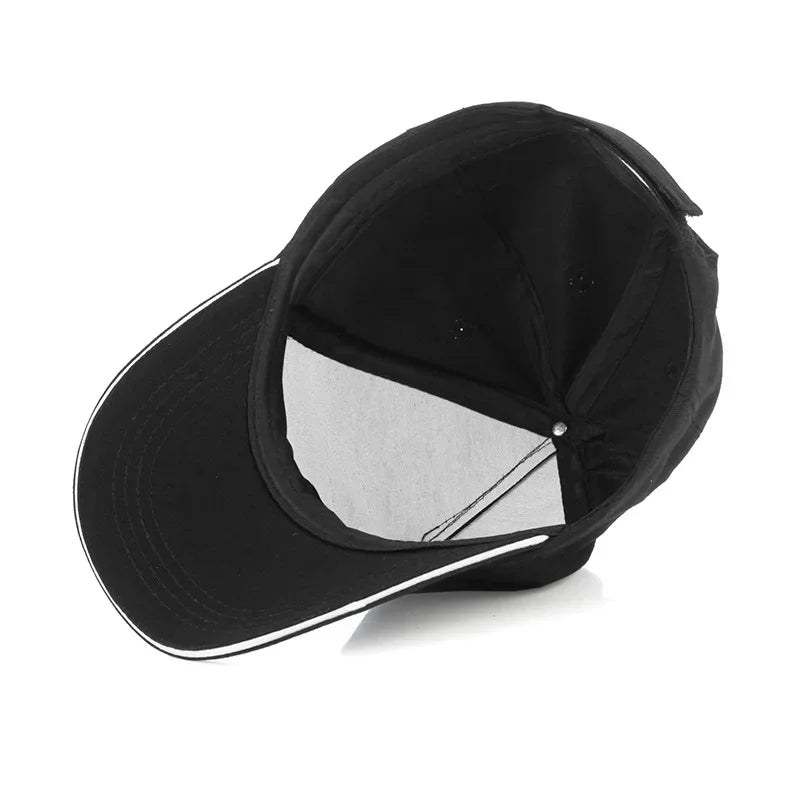 Men Outdoor Fishing Cap Fishing Hat Baseball Golf Hunting Cap with Cartoon Fish Bones Snapback Hat