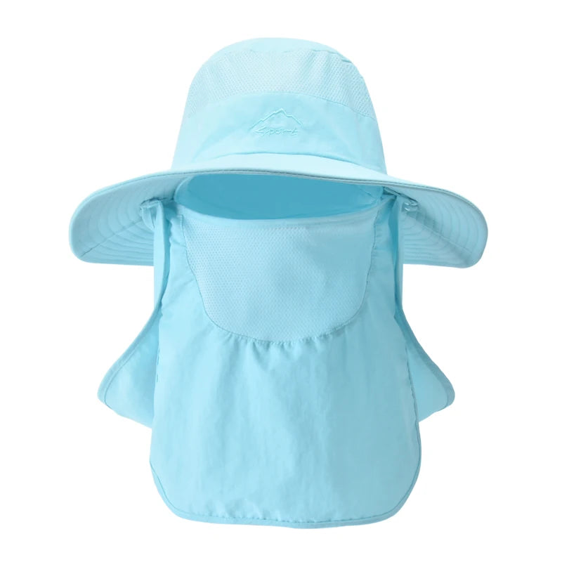 Fisherman's hat, male/womans sun hat, summer outdoor quick drying sun hat, fishing breathable sun hat, female face mask hat