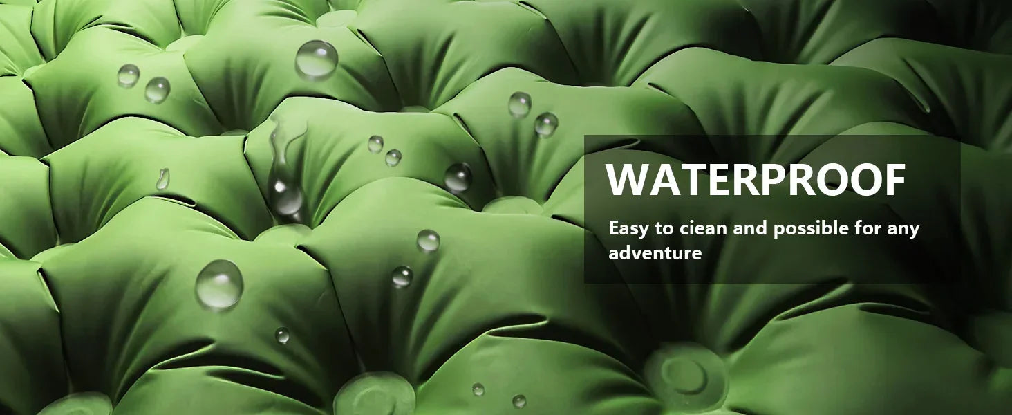 Double Air Mattress with Built-in Pillow Pump Outdoor Sleeping Mattress Camping Air Mattress for Backpacking