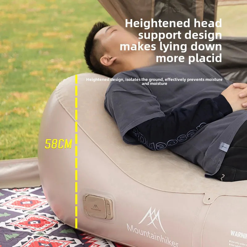 MOUNTAINHIKER Automatic Fast Inflatable Air Sofa Bed  Upgraded Outdoor Portable Air Mattress Lazy Cushion Camping Sleeping Mat