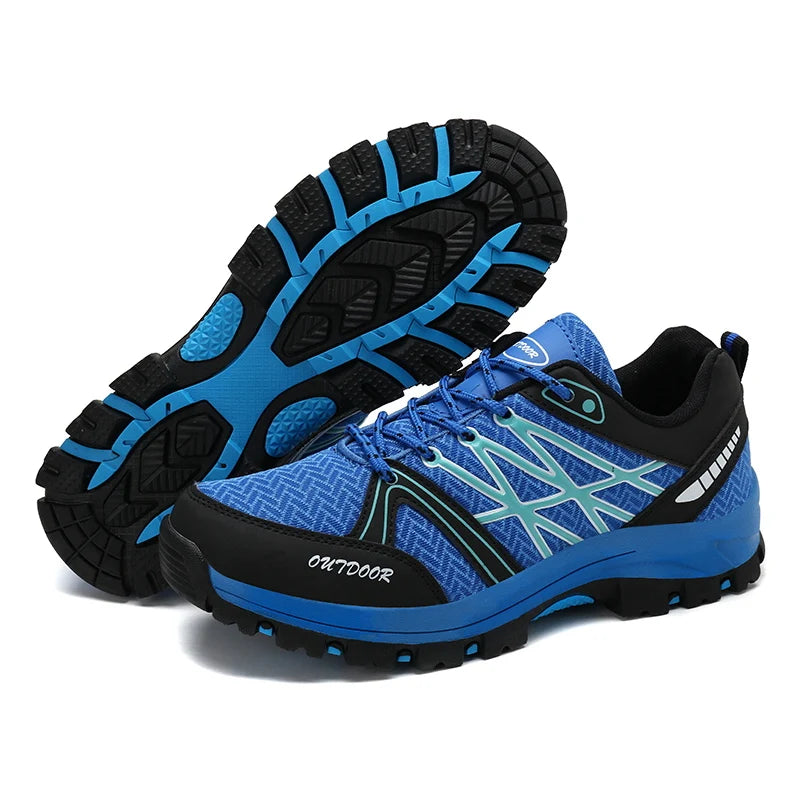 Men's Outdoor Hiking Boots Lightweight Running Shoes Anti Slip and Wear-resistant Rubber Soles Mesh Breathable Sports Shoes 2025