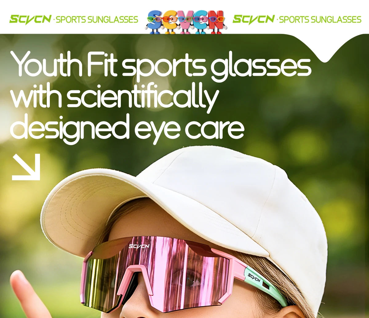 SCVCN Children Sports Glasses Kids Road Bikes Cycling Eyewear Photochromic UV400 Goggles Outdoor Cycling Teenager Sunglasses