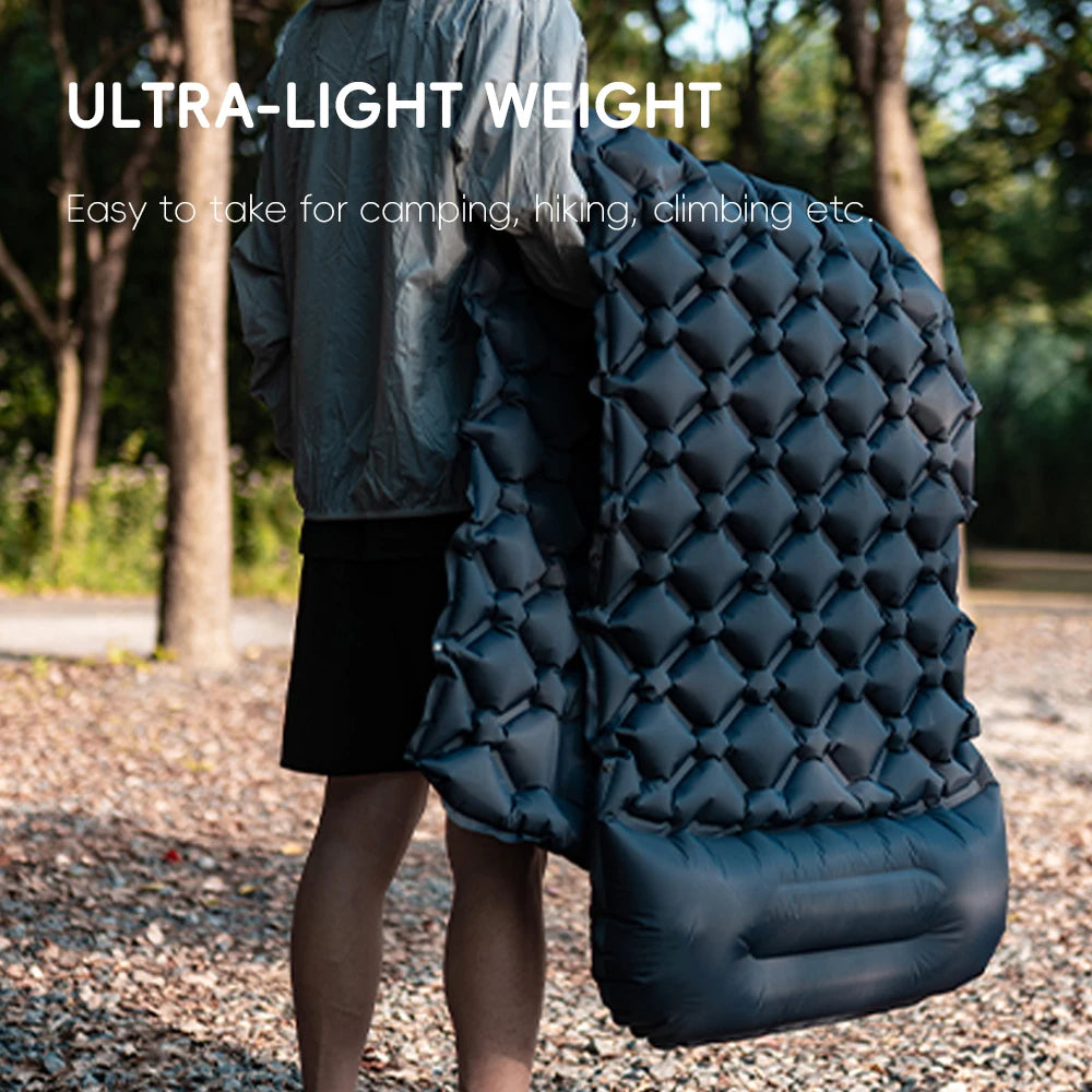 Inflatable Camping Mats Air Mattress With Pillow Outdoor Tourist Sleeping Pad Self-Inflating Mattress For Hiking Climbing