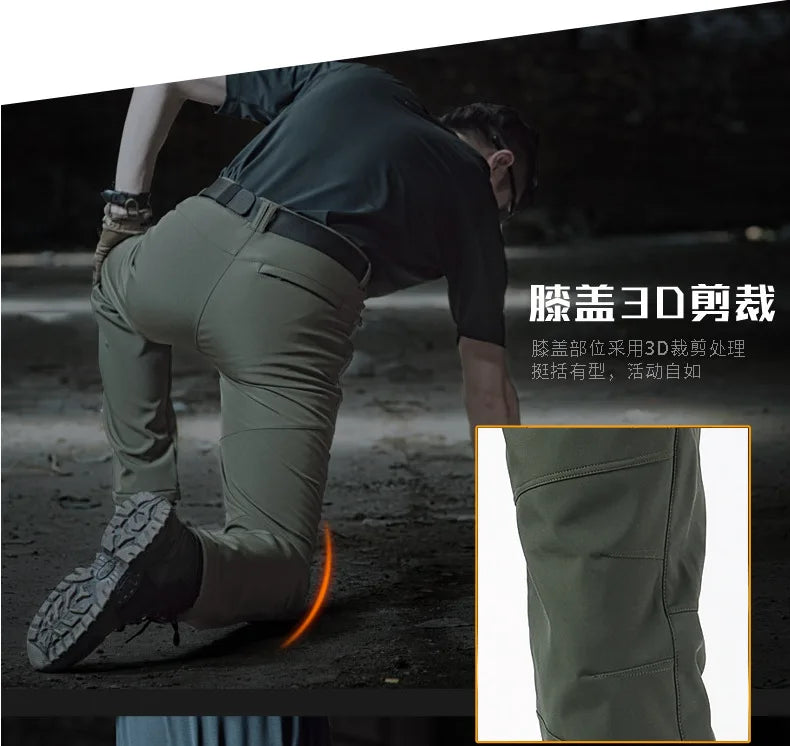 New Fishing Outdoor Jackets Suit Men's Winter Warm Plus Velvet Soft Shell Pants Fishing Ski Mountaineering Clothing Cold Fleece