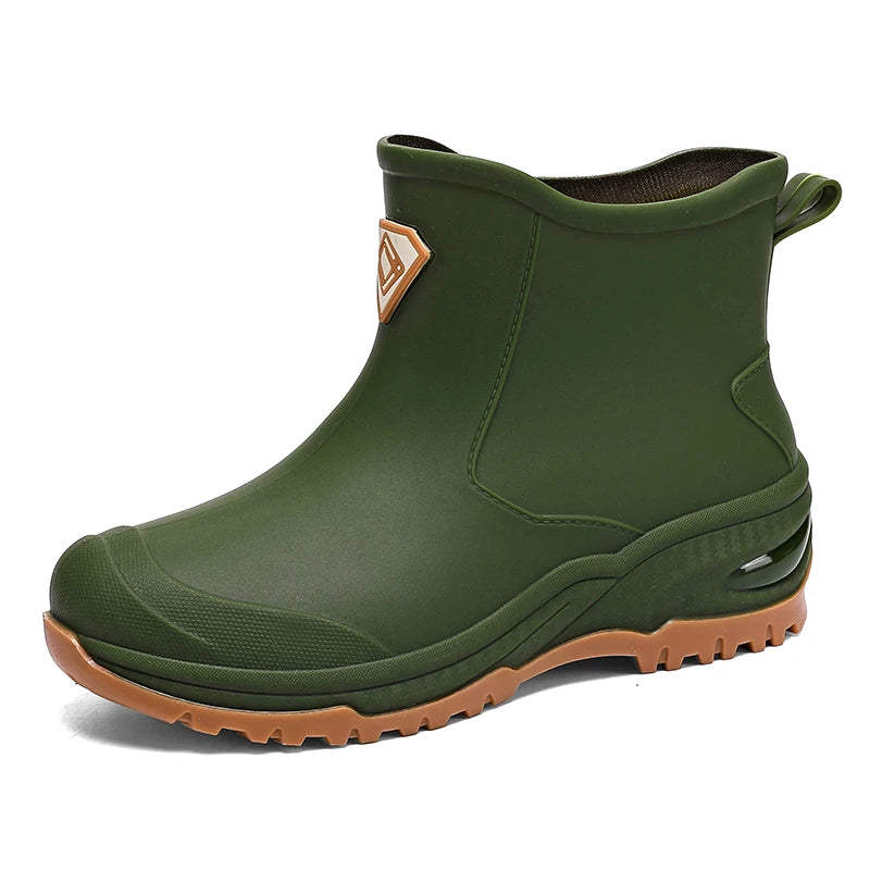 Men's & Woman's Rain Boots Outdoor Wear-Resistant Mountaineering Fishing Non-Slip Short-Tube Waterproof Water Shoes Rain Boots