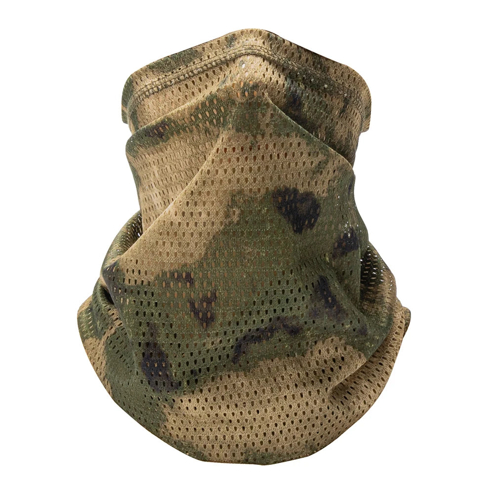 Camouflage Windproof Neck Gaiter Scarf Outdoor Sports Half Face Mask Running Skiing Cycling Bandana Breathable Motorcycle Mask