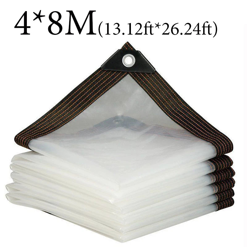 Transparent Tarpaulin 2*7 8 9 3x5x4*6 10 Waterproof Rainproof Tarp Large Cover Greenhouse Camping Garden Plant Sunroom Patio