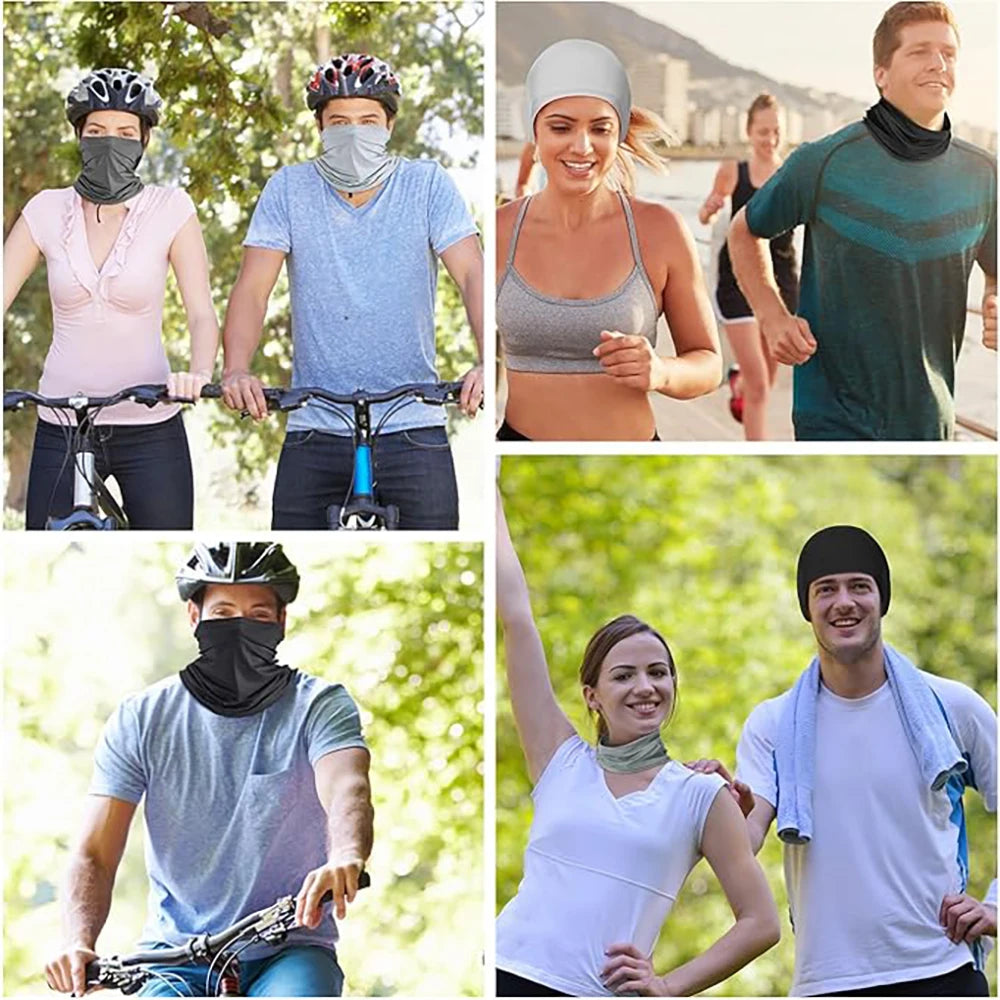 Camouflage Windproof Neck Gaiter Scarf Outdoor Sports Half Face Mask Running Skiing Cycling Bandana Breathable Motorcycle Mask