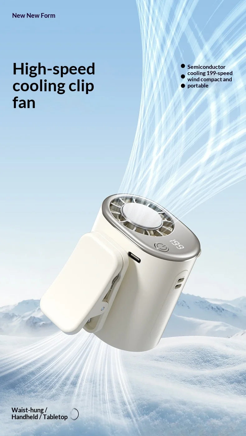 Portable Fans Convenient Creative Small Fan Pocket Hand-held Fan Lightweight Handheld Mini Fans for Outdoor Camping Clip Fans