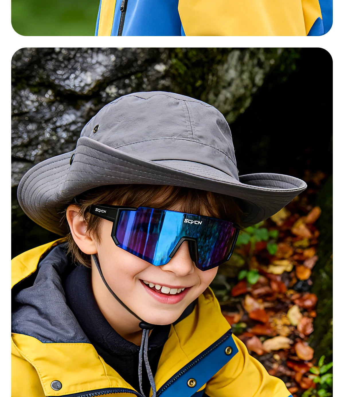 SCVCN Children Sports Glasses Kids Road Bikes Cycling Eyewear Photochromic UV400 Goggles Outdoor Cycling Teenager Sunglasses