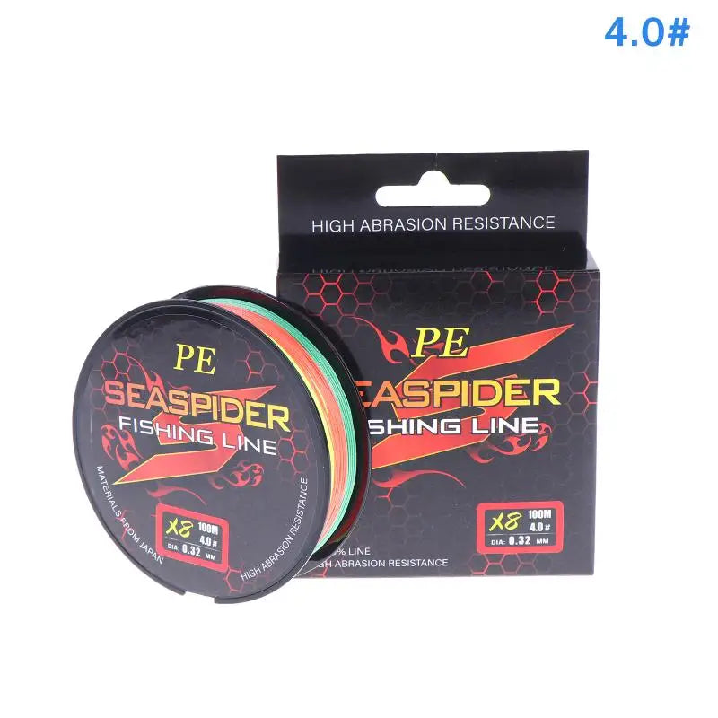 8 Strands 100M PE Braided Fishing Line Multifilament Fishing Lines Sea Wire Fly Carp Braided Line Smooth Carp Fishing Line