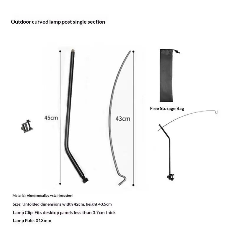 Camping Lamp Hanging Rack Aluminum Alloy Detachable Lantern Stand Table Lantern Hanger For Picnic Fishing Outdoor Lighting