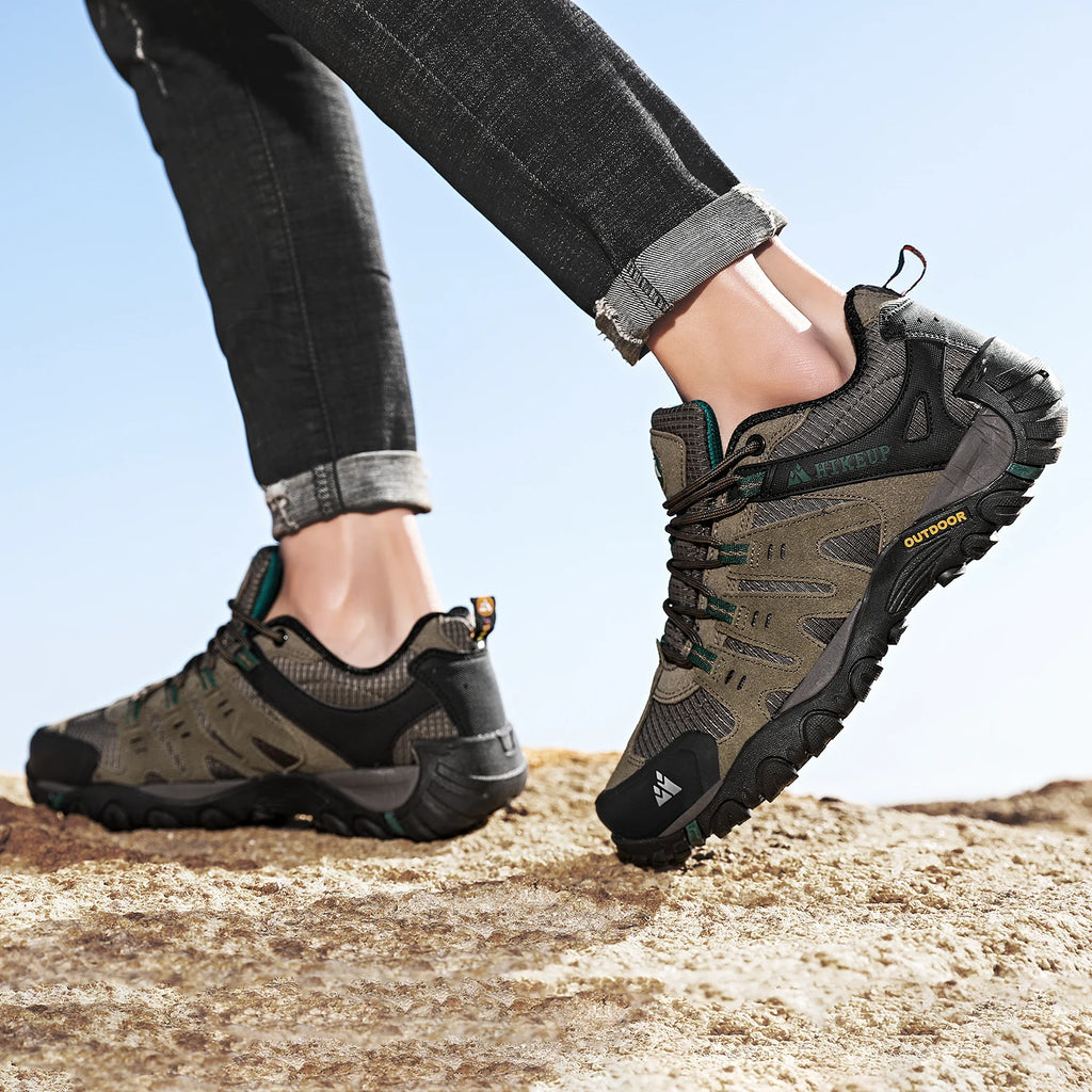 Men's Hiking Shoes Suede Leather Outdoor Shoes Wear-resistant Men Trekking Walking Hunting Tactical Sneakers
