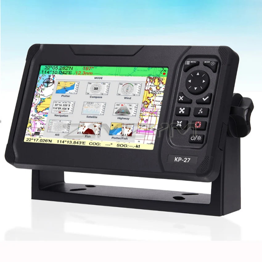 KP-27 Marine GPS Chart Plotter Boat GPS SBAS Navigator Locator Display Function Ship Marine Navigator Boat Accessories Upgraded