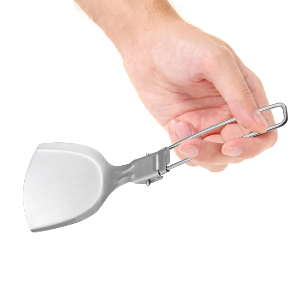 Cooking Utensils Stainless Steel Camping Cooking Utensils Foldable Lightweight Dinnerware Travel Picnic Equipment Supplies