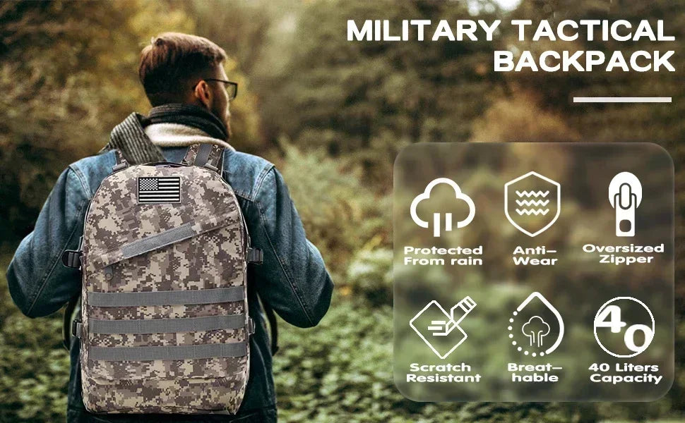 Outdoor camping backpack Waterproof hunting bag Backcountry hunting backpack Large capacity hunting day bag