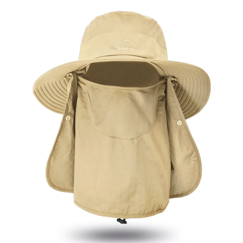 Fisherman's hat, male/womans sun hat, summer outdoor quick drying sun hat, fishing breathable sun hat, female face mask hat