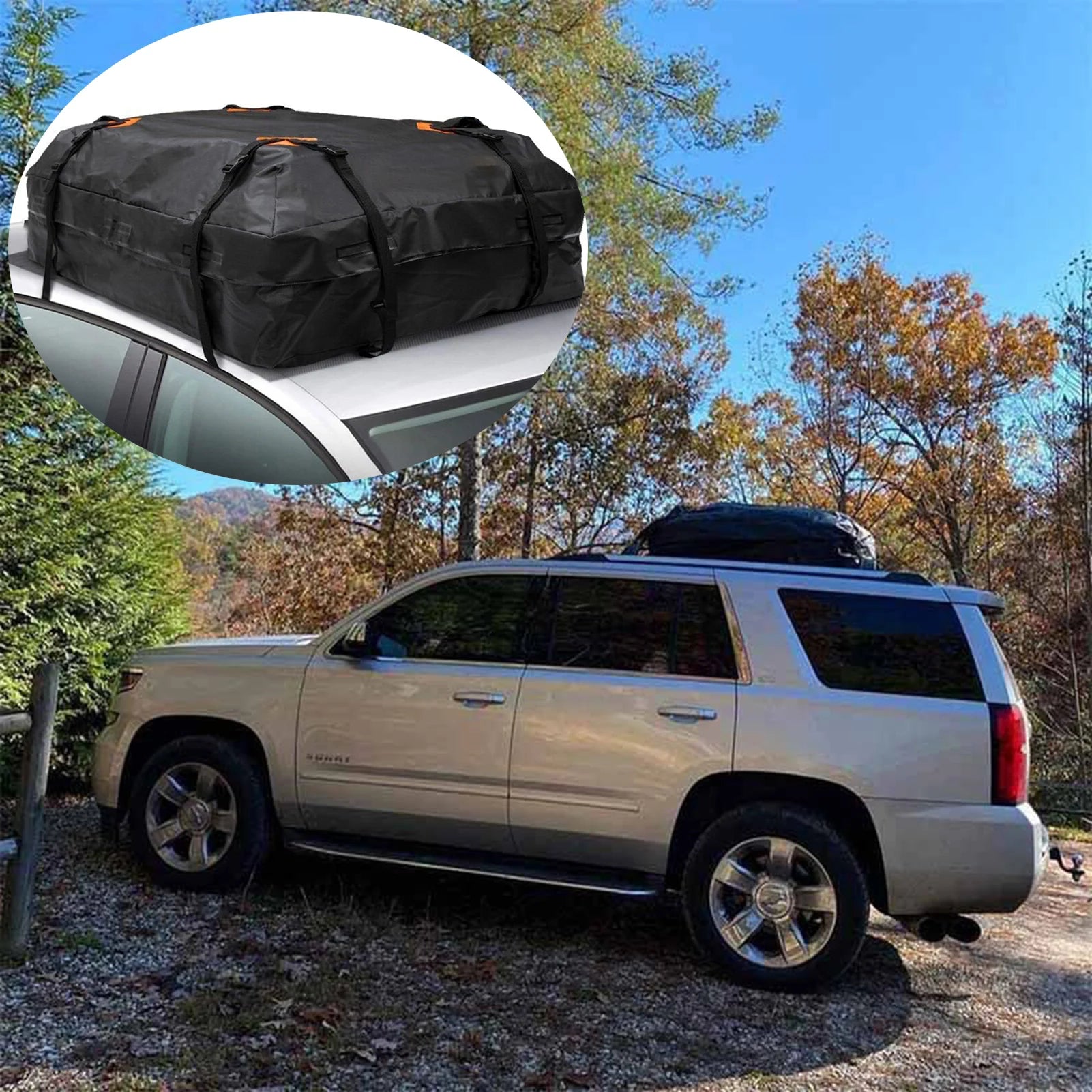 Universal Car 425L Cargo Bag 420D Waterproof Roof Cargo Carrier Luggage Bag Storage Cube Bag for Travel Camping Luggage Bags