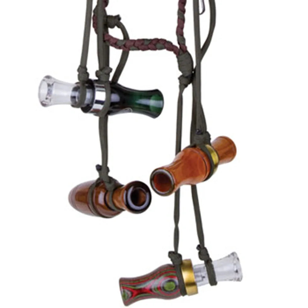 Hunting Decoy Rope Duck Call Lanyard Cord Hunter Game Adjustable 12 Rings Braided Whistle Bird Collar Sling Hunting Supplies New
