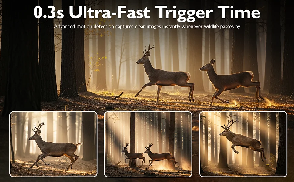 Hunting Trail Camera 1080P Wildlife Activated Trigger Time Infrared Night Vision IP66 Waterproof Hunting Outdoor Wildlife