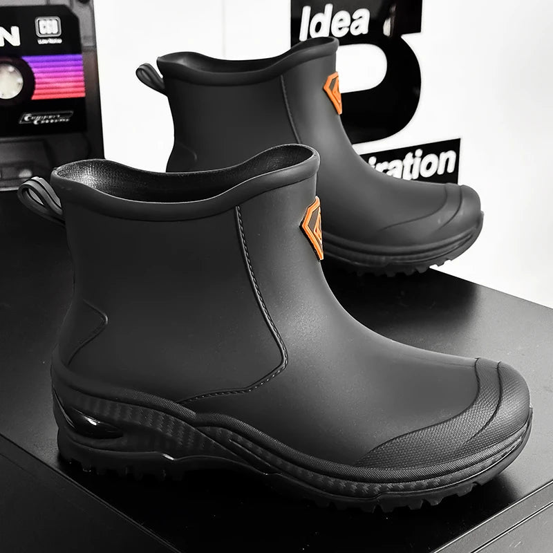 Men's & Woman's Rain Boots Outdoor Wear-Resistant Mountaineering Fishing Non-Slip Short-Tube Waterproof Water Shoes Rain Boots