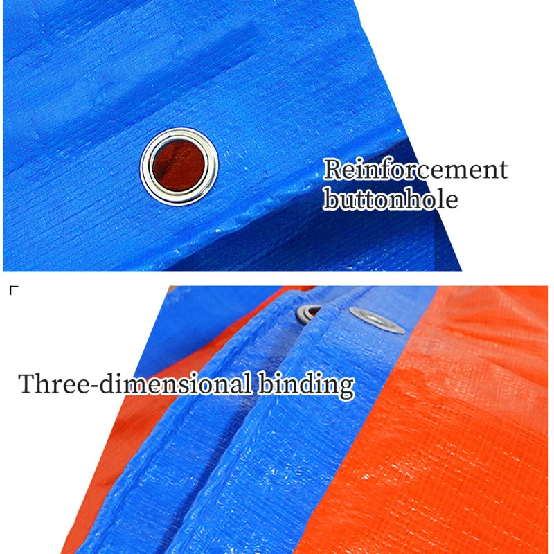 Tarpaulin Awning Durable Tarp Rectangle Sun Shade Patio Sunrays UV Block Waterproof Rain Cover Camping Outdoor Facility Backyard