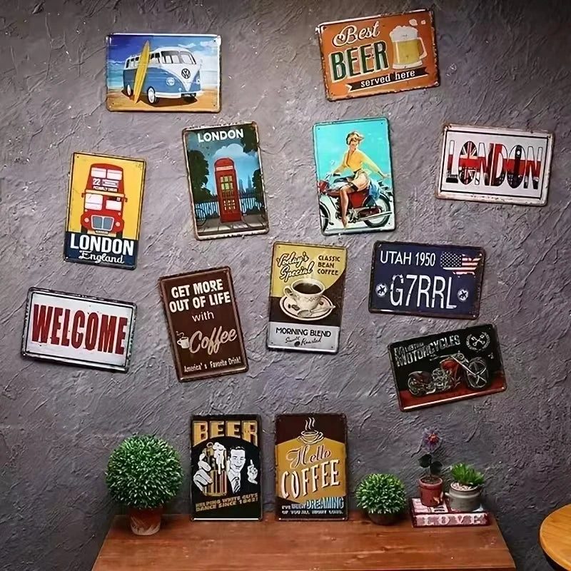 1pc, Hunting Signs for Room Hunter's Prayer Bear Deer Bird Metal Sign Decor Wall Art for Men Home Bar Garage Bathroom 12x8 In
