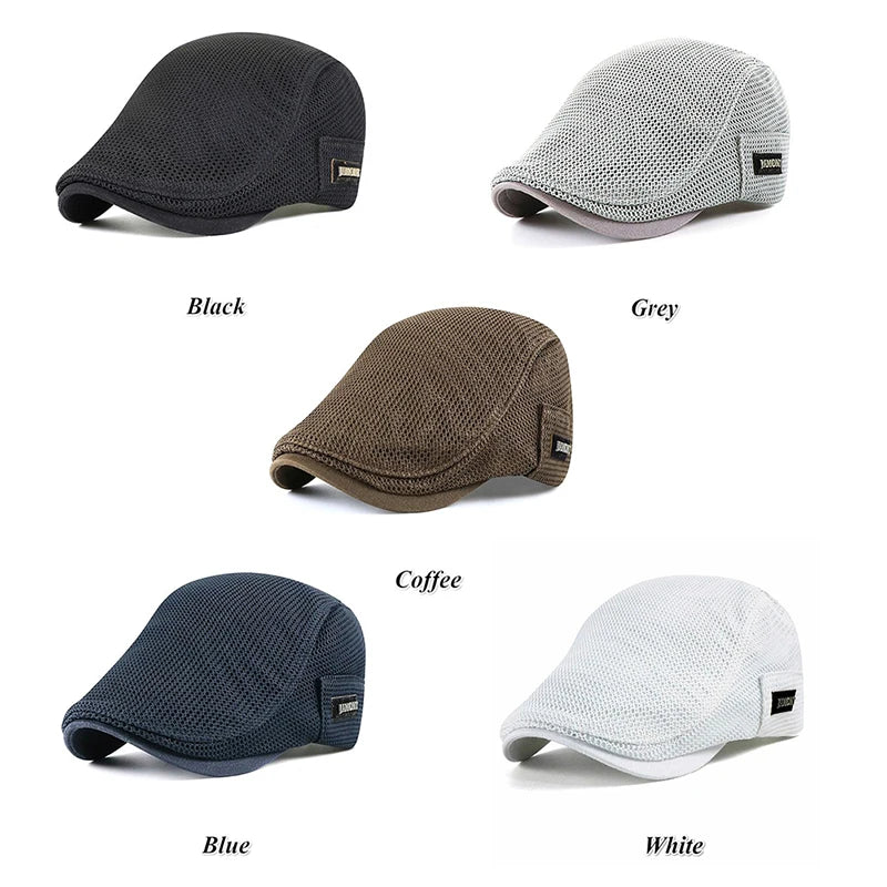 Men's Mesh Baseball Cap Breathable Summer Caps Dad Hat Outdoor Fishing Hats Trucker Cap
