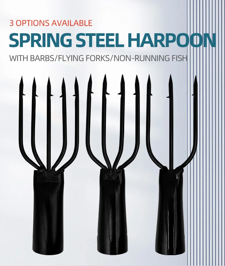 3/4/5 Fishing Tools Harpoon Tip Barbed Sharply Spring Steel Fishing Accessories