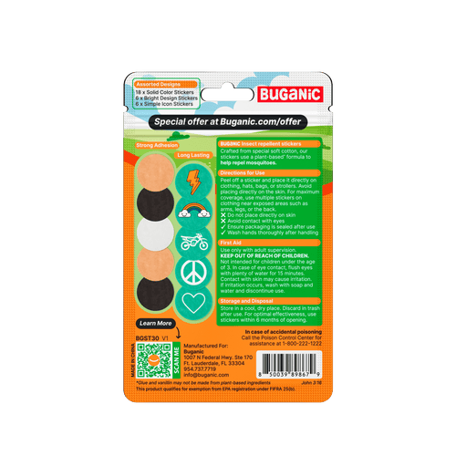 Buganic Mosquito Repellent Cotton Stickers